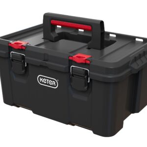 Keter Stack n' Roll Modular DIY Toolbox, Stackable, Lightweight, Durable, Water Resistant, Black