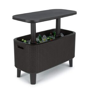 Keter Bevy BAR Cocktail Table, Polypropylene, Anthracite Grey
