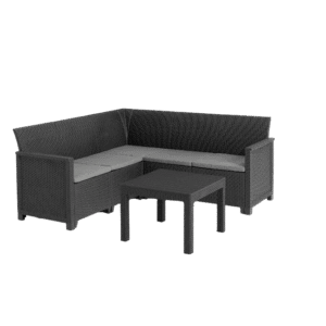 Emma 5 Seater Corner Set - Grey